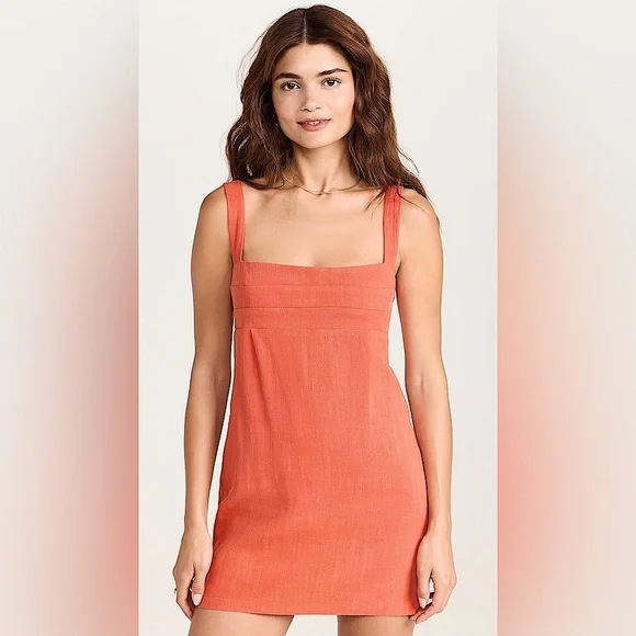 chinese dress ladies Apricot Linen Pleated Flared Dress  Gothilo